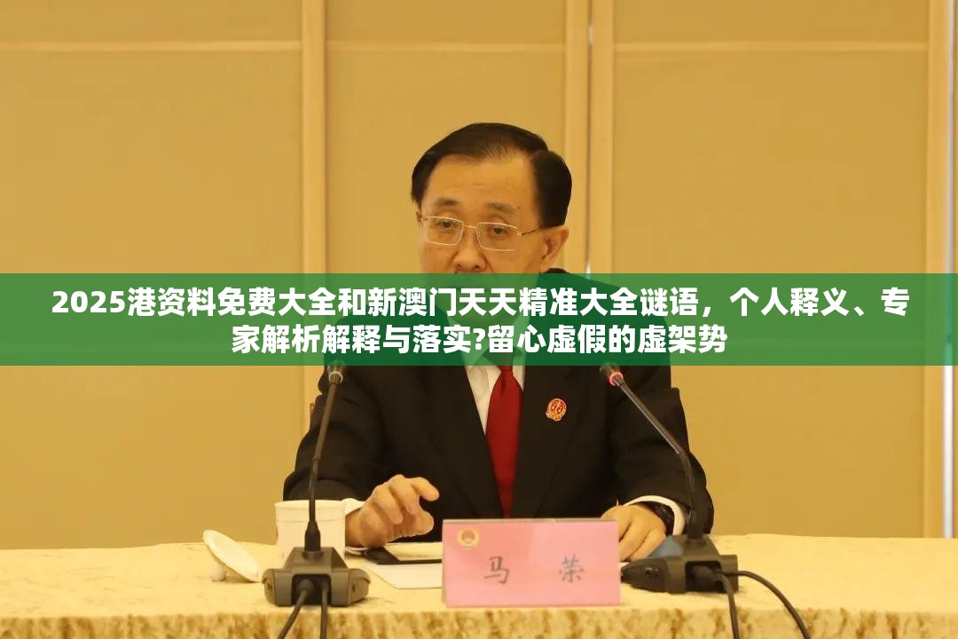 2025港资料免费大全和新澳门天天精准大全谜语，个人释义、专家解析解释与落实?留心虚假的虚架势