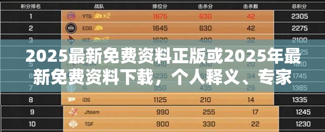 2025最新免费资料